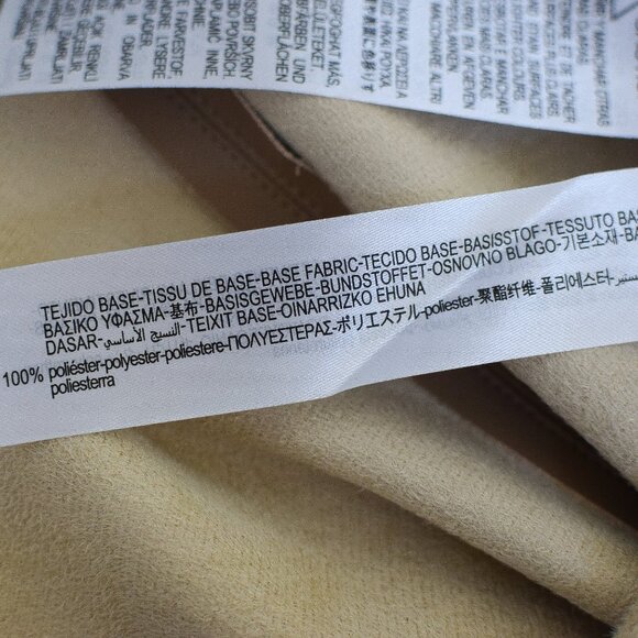 Zara Tan Faux Leather High Waisted Split Hem Leggings Pants Size M - Picture 13 of 13